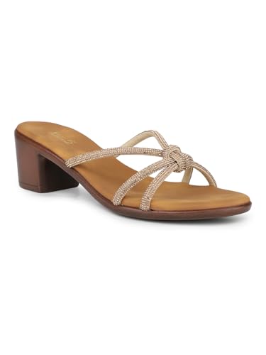 Image of Inc.5 womens Women Antique Embellished Knot Detail Block Heels Sandal