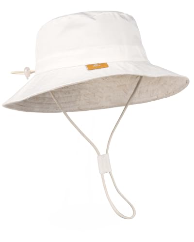 Image of Baby Sun Hat for Boy Girl Toddler Summer Bucket Hat Kids Sun Protection Beach Hat Cotton Baby Hats
