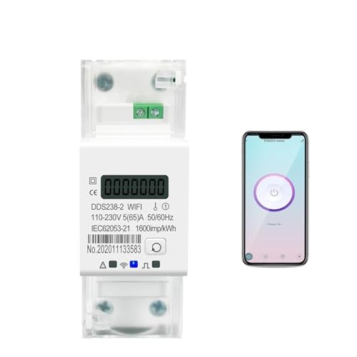 Compteur d'énergie intelligent WIFI contre le gaspillage électrique rail DIN 65A