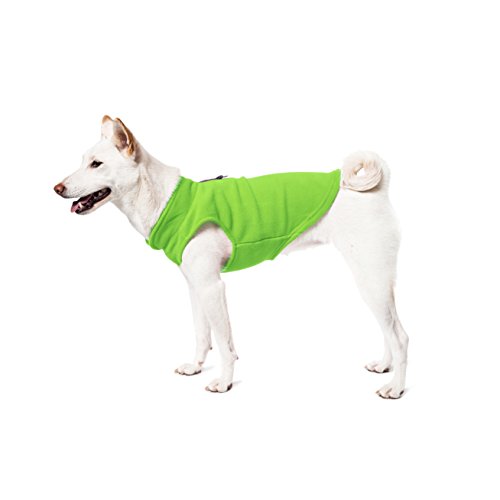 Image of Gooby Fleece Vest Dog Sweater, Honey Mustard, Medium