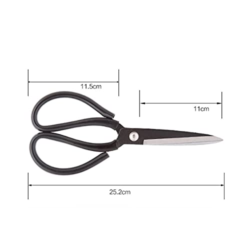 RTHGTFJD Tijeras Costura Tijeras poderosas, Asesino for Peces for el hogar, Adecuado for cocinas y restaurantes, Alta Temperatura Resistente, Negro