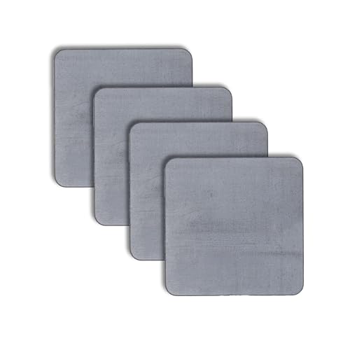 Tie Down 4 Pack 6 x 6 x 1/8 Steel Plates 11 Gauge A36 Carbon Steel Made in USA Weldable Steel for DIY Bracing and Mounting