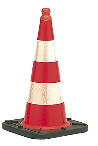 Verkehrsleitkegel retroreflektierend Bast-Zulassung Autobahn 50/75cm Pylone von MBS-FIRE®, Größe: 500mm
