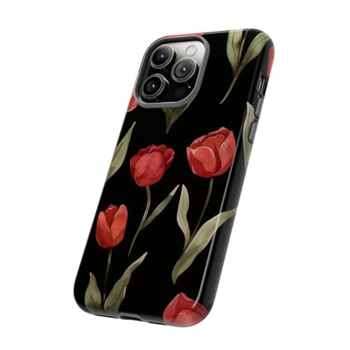 Coque iPhone 14 Pro Max tulipe rouge évite les rayures et chocs - 2