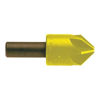 Countersink, 6 Fl, 90 Deg, 3/8, Cobalt, Tin