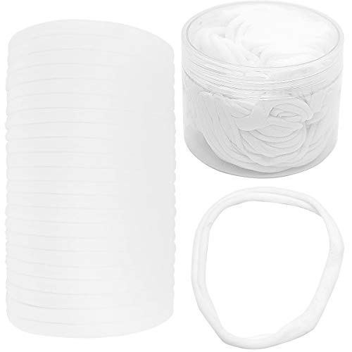 60Pcs Multi-function White Super Soft High Stretchy Baby Newborn Infants Headbands,DIY Crafts Elastics,Ear Bands Loops Ties Ropes