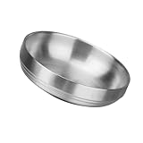 Plat en acier inoxydable – peut également servir de bol pour le service, les desserts, les entrées, les condiments, etc. plat à assaisonner
