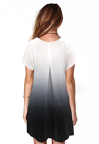 Image of Alaster Women's Casual Summer T Shirt Dress Loose Short Sleeve Tunic Dress with Pocket for Women
