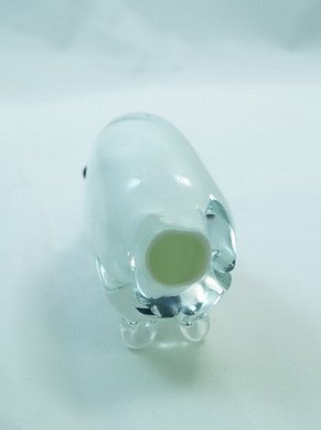 Tripact Inc M Design Art Handcraft White Mouse Animal Handmade Art Glass Paperweight #TOP4