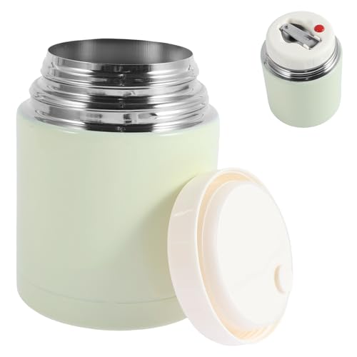 BUTORY A 800 ML Food Flask de Acero Inoxidable Pocage Alimentos Aislado Plegable de Sopa Portátil con Mango y Cuchara Plegable Termo Termo de Gran Capacidad al Vacío