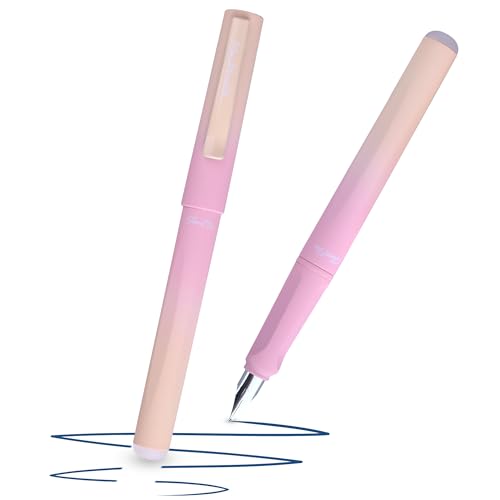 McNeill - Ghost Pen - Gradient - radierbarer Füllhalter für Schule & Alltag | Für Rechts- & Linkshänder | Thermisch radierbare Tinte ergonomisch nachfüllbar (Gradient rosa)