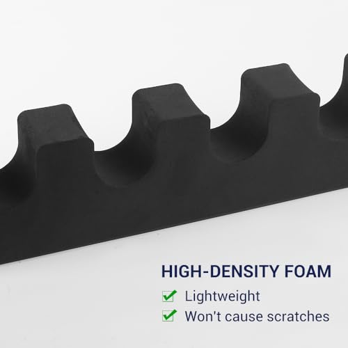 MiOYOOW Waffenhalter, Gewehrhalter Pistolenhalter aus Eva-Schaum, 4 Fächer Ausstellungsständer, Gewehrständer Waffenständer mit Magnetstreifen für Gewehre und Schrotflinten