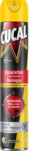 Cucal Aerosol Fulminante Insecticida contra Cucarachas y Hormigas, 750 ml | Acción Fulminante en 3 Segundos, Elimina Huevos, Secado Rápidposin Residuos, Con Válvula 360°, Funciona Boca Abajo