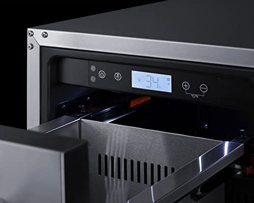 Summit Appliance Adrd15 15" Wide 2-Drawer All-Refrigerator, Ada Compliant, Panel-Ready Drawer Fronts, Interior Lighting, Digital Display, Digital Thermostat, No-Frost Operation, 2.8 Cu.ft Capacity #TOP5