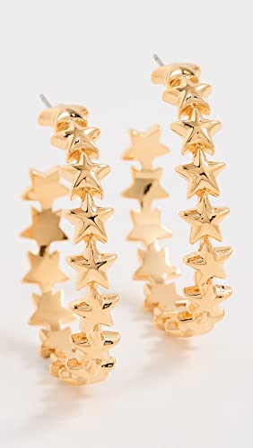 Lele Sadoughi Women's Star Hoop Earrings, Gold, One Size #TOP1