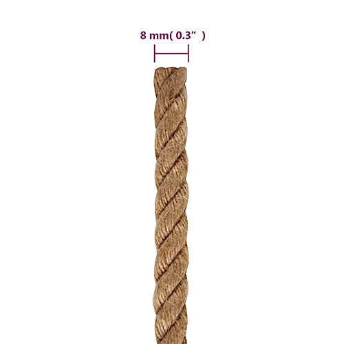 Cuerda de yute de 8 mm para manualidades, embalaje y jardinería resistente de 50 metros 6