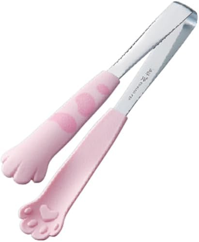 Miya Catch Cat Tongs, 7-Inch, Pink