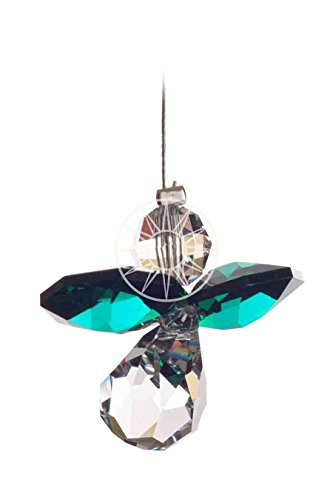 Swarovski Hanging Crystal Guardian Angel Birthstone Suncatcher MAY - EMERALD