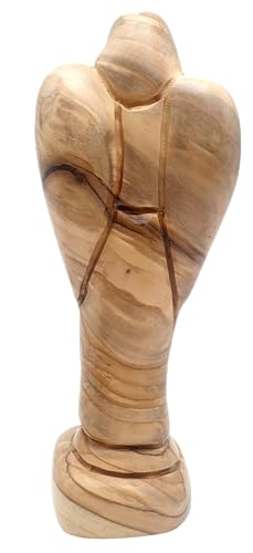 Figura de ángel de madera de olivo de 7 pulgadas miniatura 5
