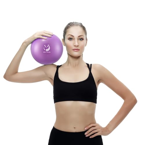 Slim Panda Pelota de Pilates 23cm, Antiexplosión Antideslizante PVC Pelota de Gimnasia, Soft Balones de Yoga para Terapia Geriátrica, Domicilio, Fitness, Entrenamiento del Equilibrio (Morado)