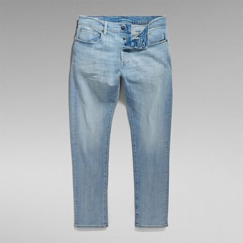 G-STAR Raw - Mens 3301 Slim Jeans, Color Sun Faded Mirage Blue, Size: 30W x 34L3