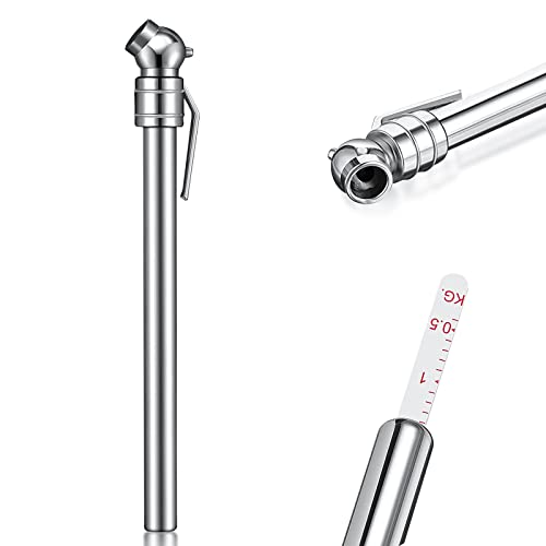 Portable Tire Pressure Gauge Tire Air Pressure Pencil Stainless Steel Car Tire Pressure Pen Car Tire Pressure Gauge Pen Tyre Pressure Gauges with Pocket Clip for Tire Pressure Measuring Tool
