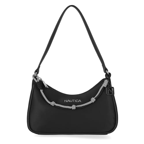 Image of Nautica Voyager Hobo Bag for Women, Vegan Leather Women's Purse, Large Shoulder Handbag with Zipper Closure