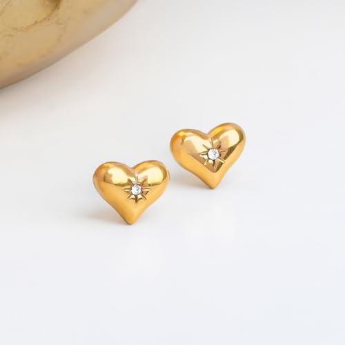 Image of Rubans Demi Fine Stainless Steel Stud Earrings Daily Gift for Women & Girls