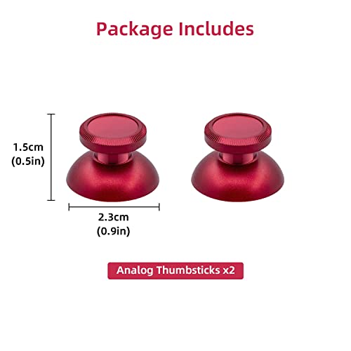 Mcbazel Aluminum Alloy Metal Analog Thumbstick For Xbox One Red (Set Of 2) #TOP4