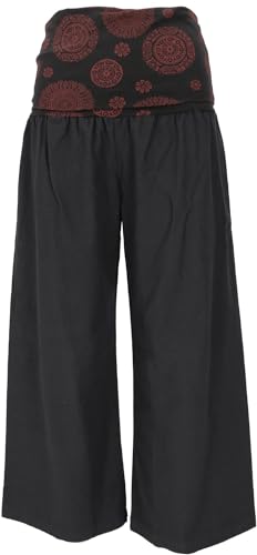 GURU SHOP Weite Marlenehose, Wellnesshose, Yogahose, Boho Hose mit Breitem...