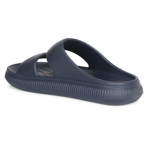 Image of Aqualite Men's Slides Slippers | Slip-On Comfort Flipflop Flat Base, Anti-Skid Sole & Lightweight | Casual Home & Outdoor Sandal for Men