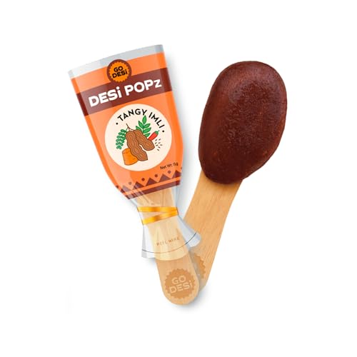 GO DESi Popz Imli Pop, Tamarind & Jaggery Candy, 50 Pieces, Tangy Imli, Imli Candy, 400 g