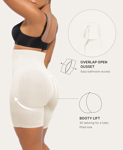 Image of SHAPELLX Tummy Control Shapewear for Women High Waisted Body Shaper Shorts Thigh Slimming Underwear