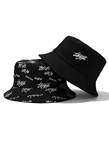 Image of Packable Reversible Printed Bucket Hat Unisex for Men Women Beach Fisherman Cap