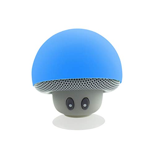 Altavoz Port�til, Alfort Altavoz Bluetooth Mini Wireless Audio M�sica eSoporte Tel�fono Microfono Incorporato con Ventosa Forma de Hongo para iPhone 7/8/X Galaxy S9/S9 Plus/iPod (Azul)