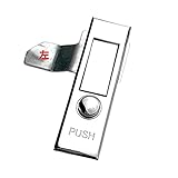 JIAN 1 STÜCK Elektrische Schrank Panel Nockenschloss Zine Legierung Silber Push-Button-Schloss für Verteilerbox Türmöbel-Hardware-Zubehör Exquisite (Color : Left)