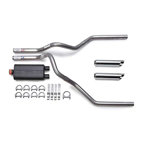Flowmaster 50 Delta Flow Mandrel-Bent Dual Truck Exhaust Kit with Chrome Tips Cover