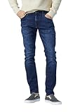 Mavi Jake Men's Regular Rise Slim Leg Jeans, Slim Fit Jeans for Men, Dark Tonal Nashville, Dark Blue Men's Jeans, 36 x 30