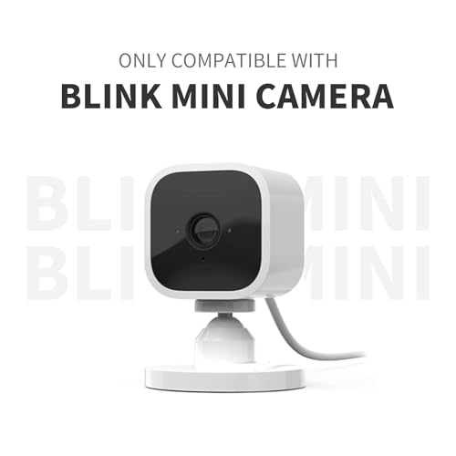 Image of Blink Mini Camera Adhesive Wall Mount Bracket, Strong Adhesive Durable Camera Mount Stand for Blink Mini Indoor Camera, No Drill, No Screws (for Blink Mini-White 4Pack)