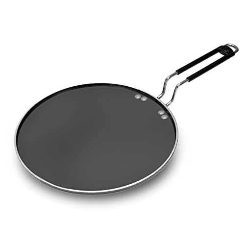 Royalford 27cm Aluminium Smart Tawa - Non-Stick Tawa Aluminum Pan Suitable for Crepe Chapatti Pancakes Roti Dosa Flatbread or Naan Bread - Heat Resistant Handle Suitable for Multiple Hob Types
