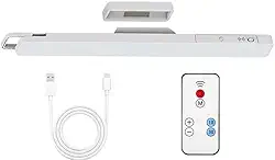 Luminária de Controle Remoto e Base Magnética Toque Recarregável com 3 Temperaturas de Cor prático(Kit 2,Com controle remoto)