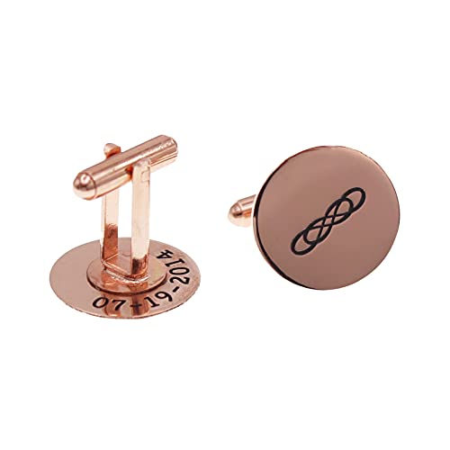 Mancuernillas personalizadas de cobre o bronce miniatura 3