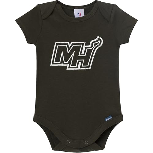 Image of Gerber Baby NBA Boys & Girls 2-Pack Short Sleeve Onesie Bodysuits