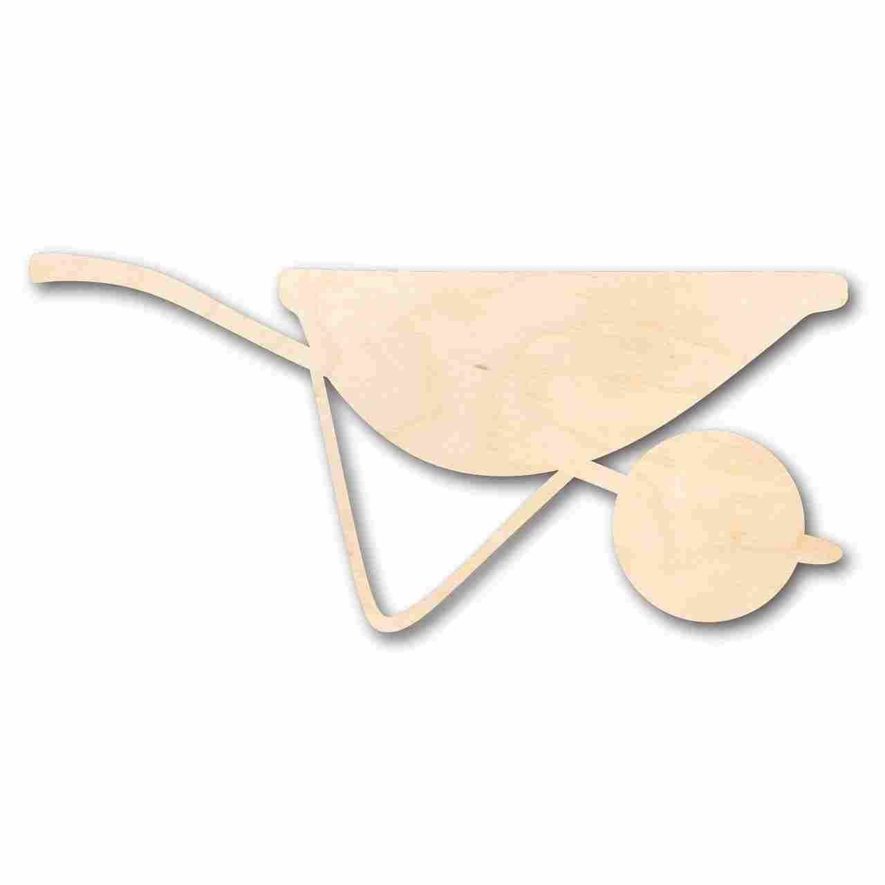 Unfinished Wood Wheelbarrow Shape Farm Garden Craft up to 46