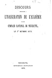 Discours prononcés à l'inauguration de l'Académie et du gymnase cantonal de Neuchatel, le 1er octobre 1873 (French Edition)