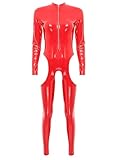 Chaoyinn Women Jumpsuit Wetlook Body Ouvert Catsuit Combinaison Leder-optik Combinaison In...