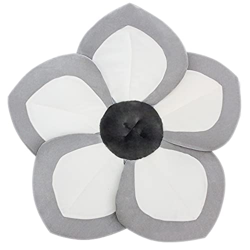 Image of Baby Bath - Flower Baby Bath Pad Infant Bathtub Mat for Bathtub Tub Sink - White Gray 2