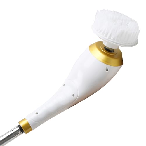 Electric Cleaning Brush, Household Electric Spin Scrubber Rotating Cleaner with 8 Replaceable Brush Heads, Extension Handle, 2 Speeds, LED Display Brush for Kitchen, Floor, Bathroom, Car Cleaning - Image 7