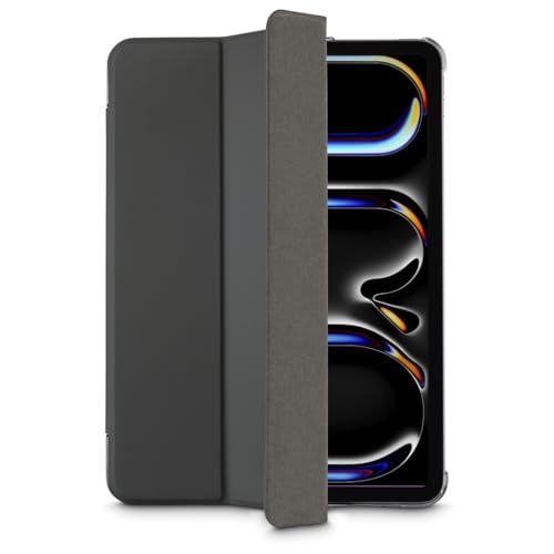 Hama Fold Clear Coque pour Apple iPad Pro 11" (24) - Housse Fonction Chevalet, Compartiment pour Stylet, Protection Fermeture Magnétique, Dos Transparent - Noir