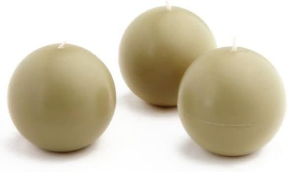 3 in. Ball Candles, Sage Green - 6 Piece per Box